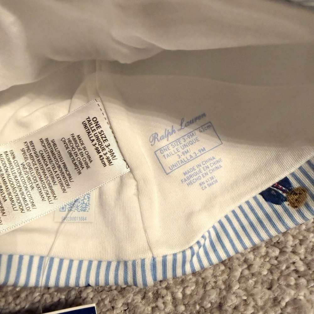 Ralph Lauren Kids Blue Striped Hat - Picture 4 of 4